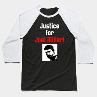 Justice for Joel Miller Black 2 Baseball T-Shirt